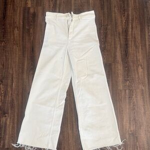 Zara White Straight Leg Jeans